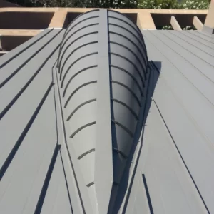 Custom metal work on a roof