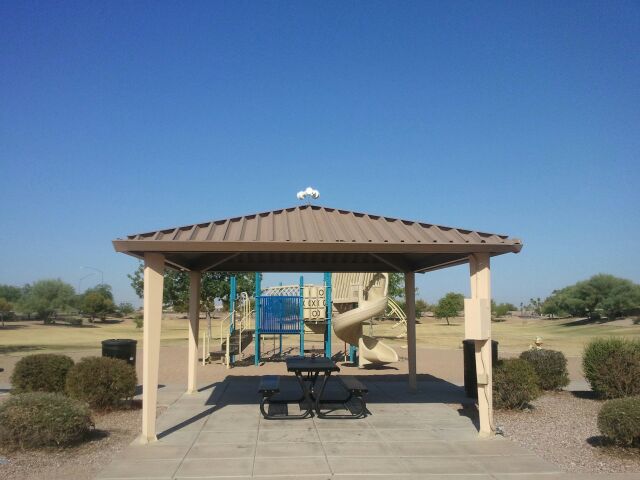 park pergola metal roof