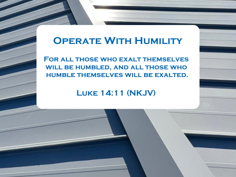 Operate with Humility: Vertex Roofing Core Value