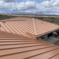 Valey image of a new Standingseam metal roof By Vertex Roofing in Arizona
